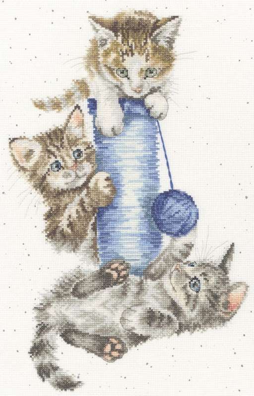Kreuzstichpackung 25x38cm - Three´s A Crowd